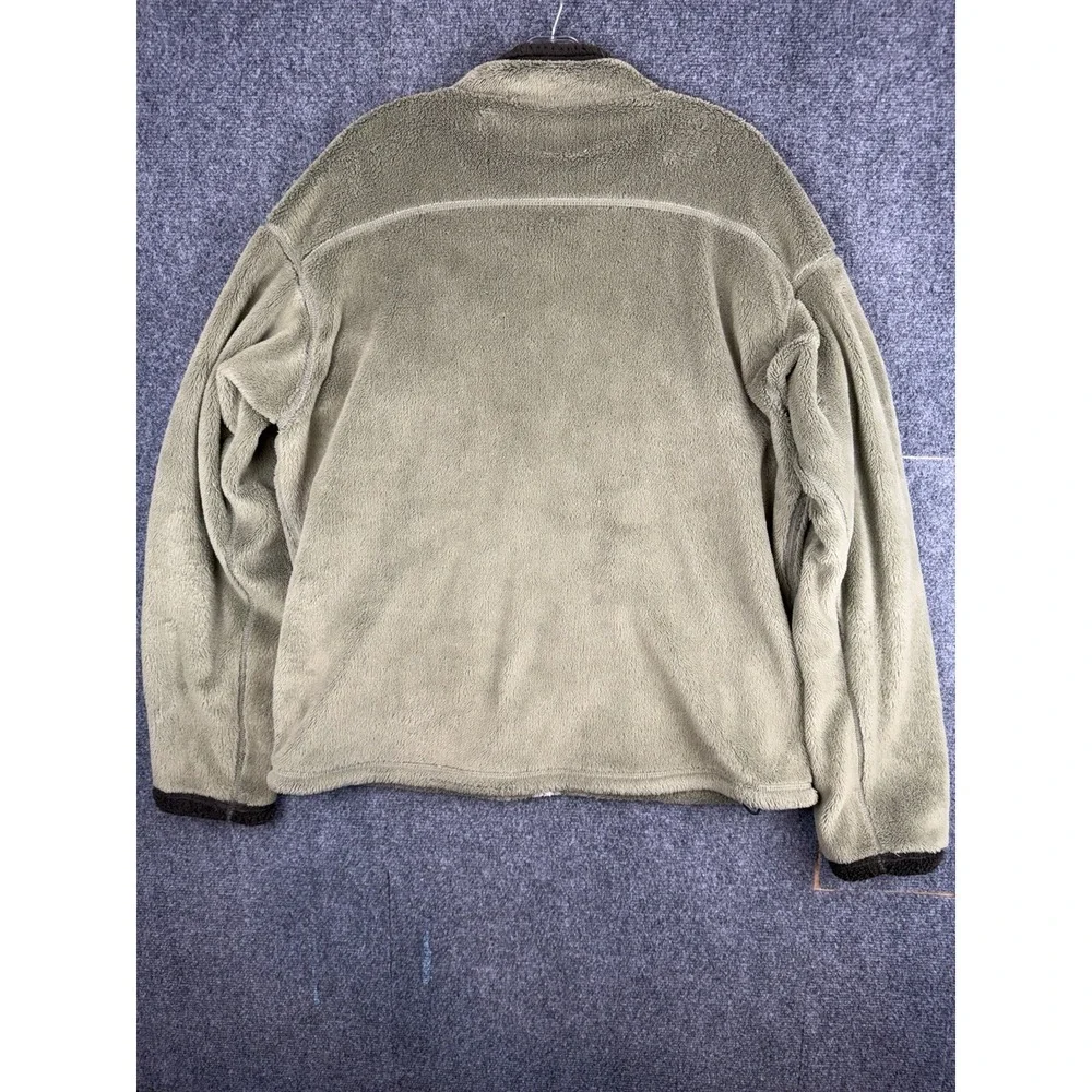 Vtg Patagonia R4 Deep Pile Fleece Jacket Large Regulator Olive Green Made In USA